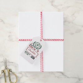 Étiquettes-cadeau Balise cadeau de Noël de fête