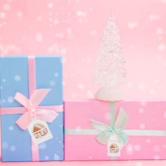 Étiquettes-cadeau Balise cadeau de Noël de la maison de pain d'épice