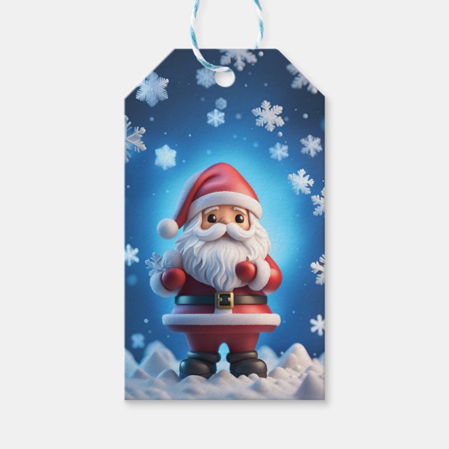Étiquettes-cadeau Balise cadeau de Noël du Père Noël (Devant)