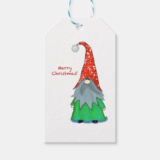 Étiquettes-cadeau Balise cadeau de Noël Gnome (Devant)