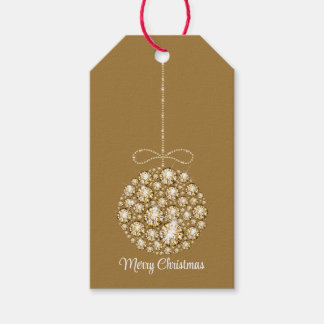 Étiquettes-cadeau Balise cadeau de Noël Golden Glam Merry