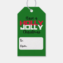 Balise cadeau de Noël Holly Jolly