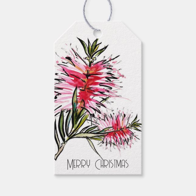 Étiquettes-cadeau Balise cadeau de Noël pour le pinceau australien (Devant)