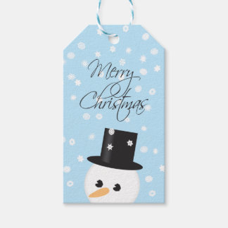 Étiquettes-cadeau Balise cadeau de Noël Snowman