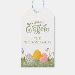 Étiquettes-cadeau Balise Cadeau de Pâques | Custom Happy Easter mign