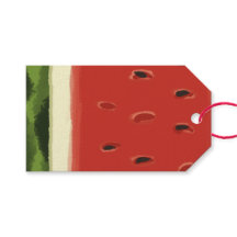 Balise cadeau de pastèque rouge vif