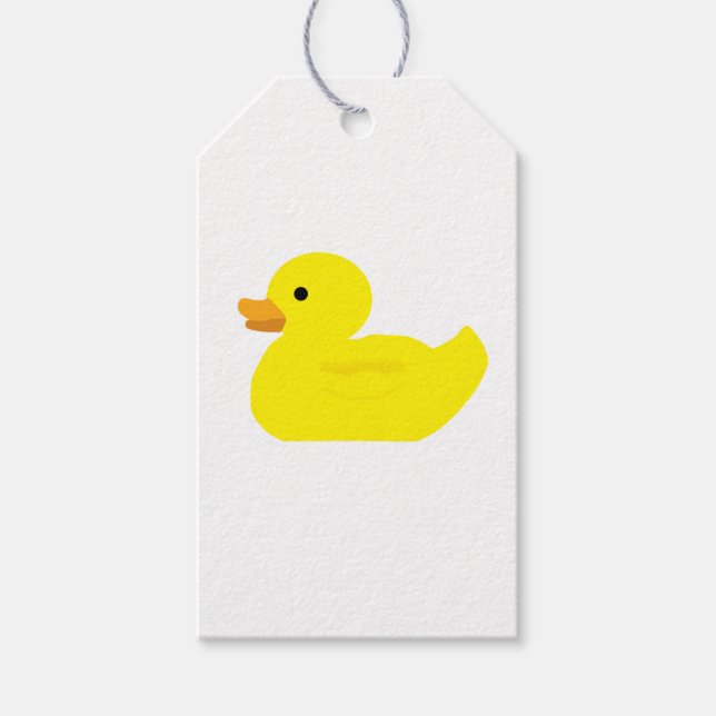 Étiquettes-cadeau Balise cadeau de peinture de canard en caoutchouc (Devant)