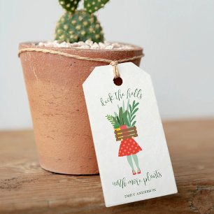 Étiquettes-cadeau Balise cadeau de plante Lady Christmas