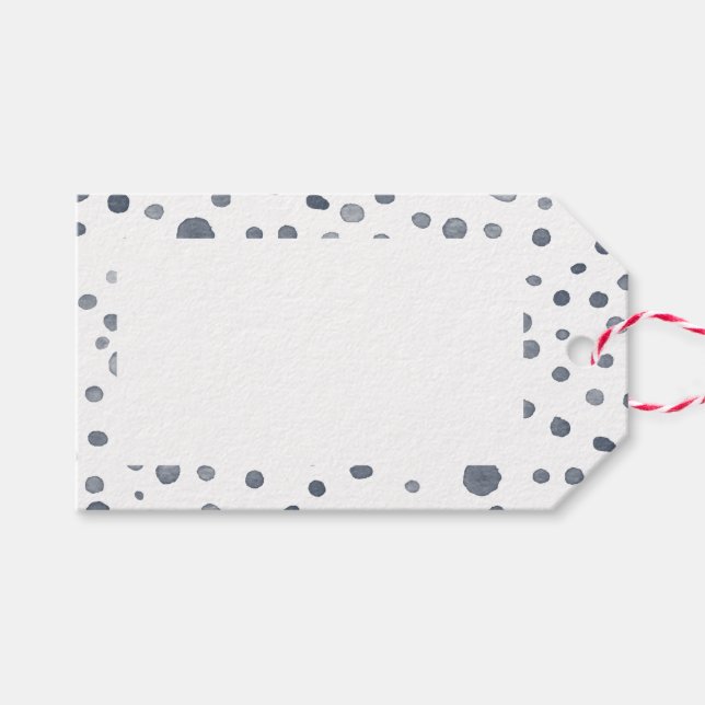Étiquettes-cadeau Balise cadeau de points d'aquarelle Dusk Confetti (Devant (Horizontal))