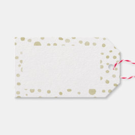 Étiquettes-cadeau Balise cadeau de points d'aquarelle Gold Confetti