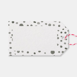 Étiquettes-cadeau Balise cadeau de points d'aquarelle Pine Confetti