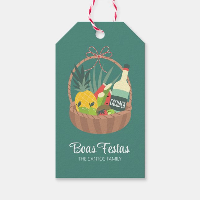 Étiquettes-cadeau Balise cadeau de recette Caipirinha (Devant)