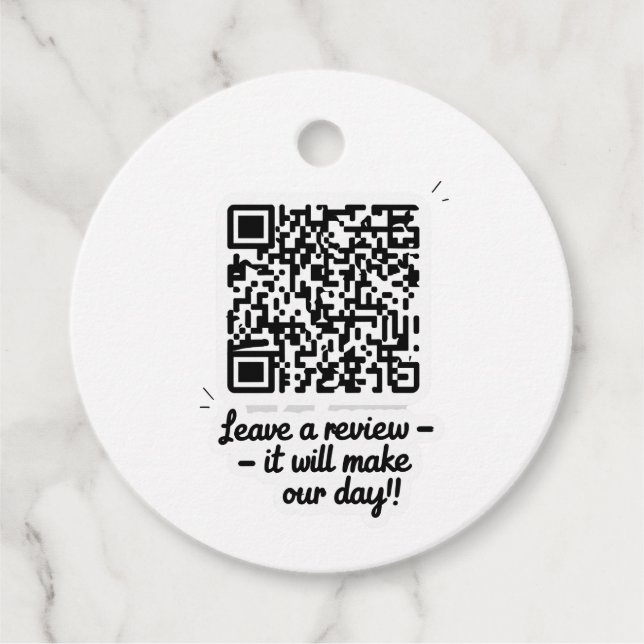 Étiquettes Cadeau Balise cadeau de révision de code QR (Devant)