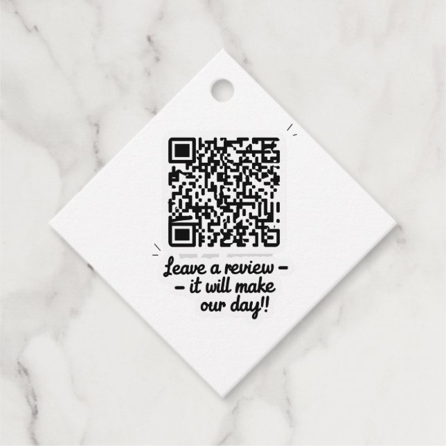 Étiquettes Cadeau Balise cadeau de révision de code QR (Devant)