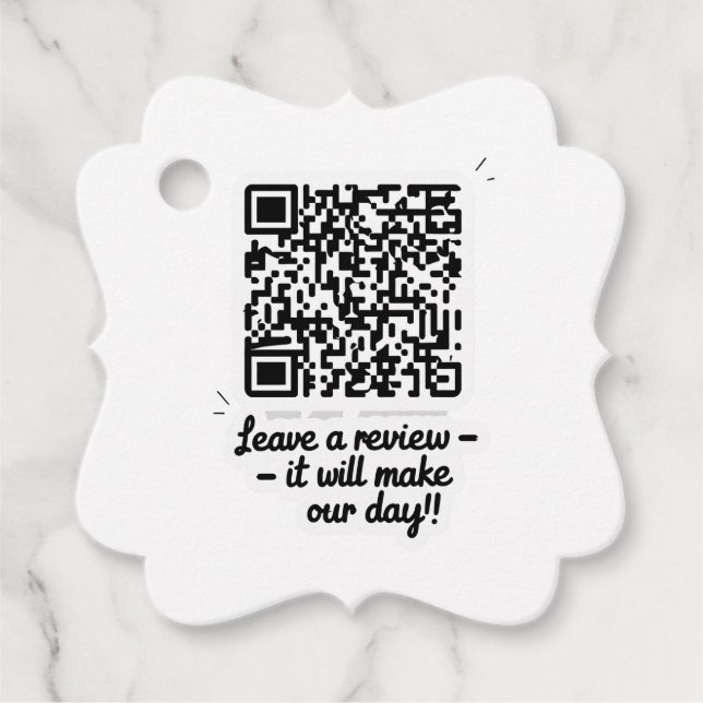 Étiquettes Cadeau Balise cadeau de révision de code QR (Devant)