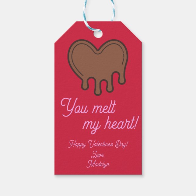 Étiquettes-cadeau Balise Cadeau de Saint-Valentin (Devant)
