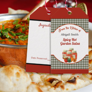 Étiquettes-cadeau Balise cadeau de salsa cuisinée