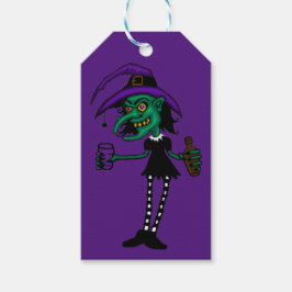 Étiquettes-cadeau Balise cadeau de sorcière Halloween