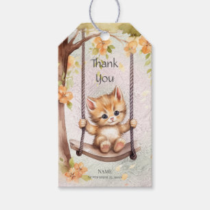 Étiquettes-cadeau Balise cadeau de swing Kitten