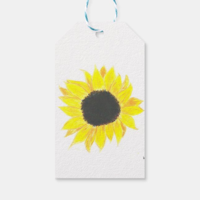 Étiquettes-cadeau Balise Cadeau de tournesol (Dos)