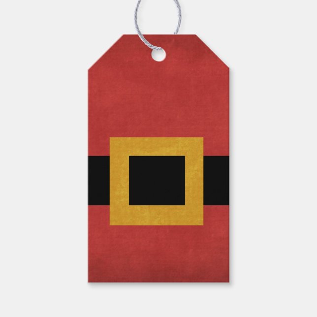 Étiquettes-cadeau Balise cadeau de vacances de Père Noël (Devant)