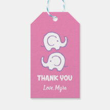 Balise cadeau d'éléphant rose