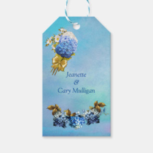 Étiquettes-cadeau Balise cadeau des nuances d'aquarelle bleue Hydran