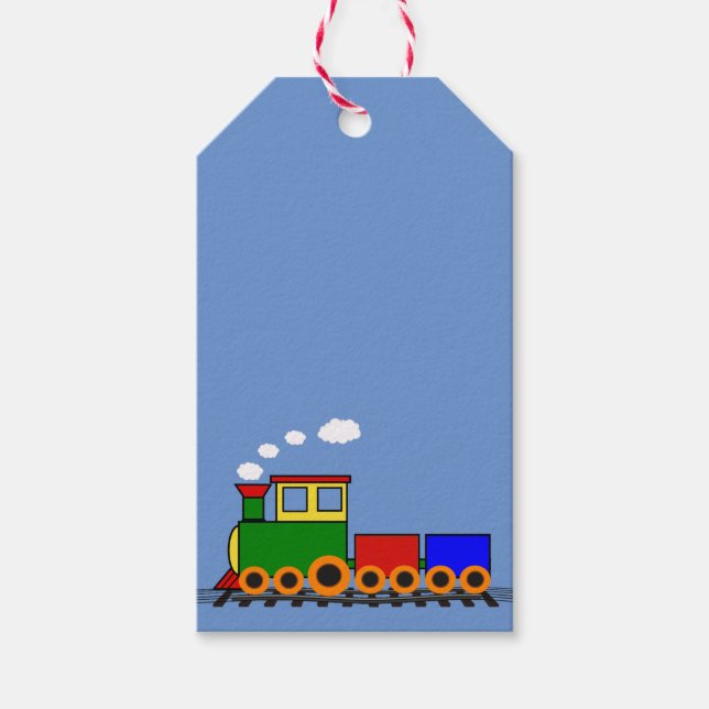 Étiquettes-cadeau Balise Cadeau Design Petit Train (Devant)