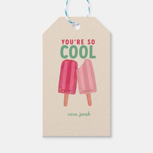 Étiquettes-cadeau Balise Cadeau d'été de mignonne Popsicles (Devant)