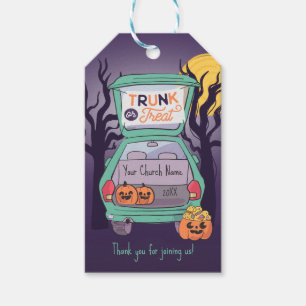 Étiquettes-cadeau Balise cadeau d'Halloween personnalisée