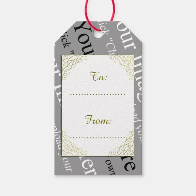Étiquettes-cadeau Balise cadeau d'image personnalisée (Devant)