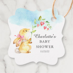 Étiquettes Cadeau Balise Cadeau du Baby shower de lapin sucré Favori