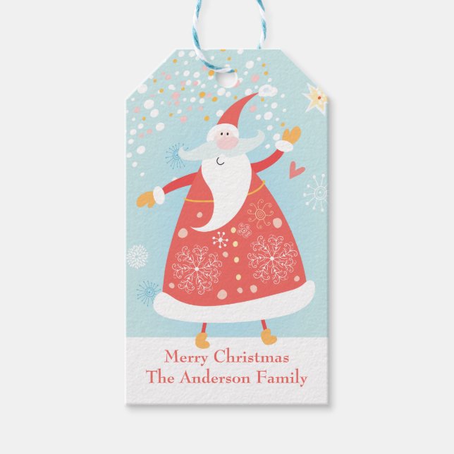 Étiquettes-cadeau Balise cadeau du Père Noël (Devant)