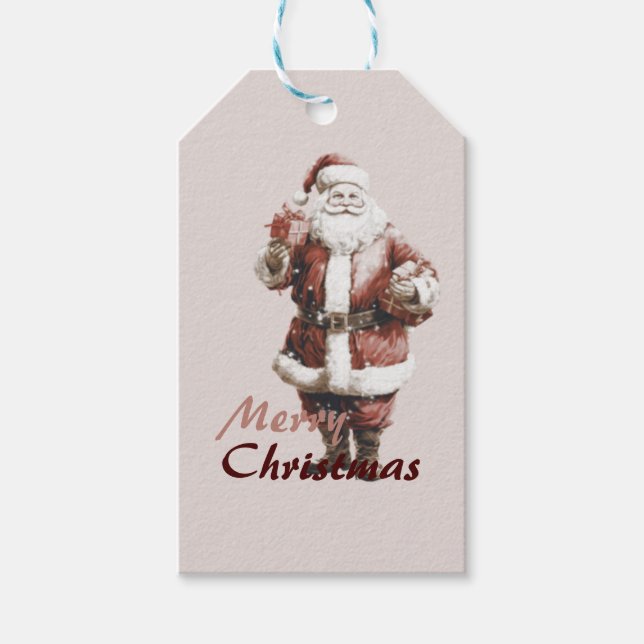 Étiquettes-cadeau Balise cadeau du Père Noël (Devant)