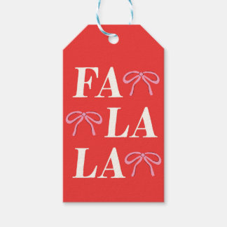 Étiquettes-cadeau Balise cadeau Fa La La Bow