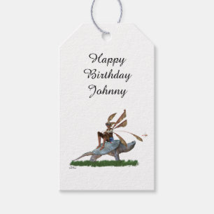 Étiquettes-cadeau Balise Cadeau Fairy Riding Sur Turtle