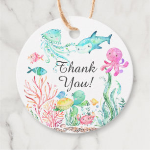 Étiquettes Cadeau Balise Cadeau Favor Sous Le Baby shower De Mer