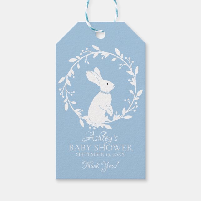 Étiquettes-cadeau Balise Cadeau Favoriser Baby shower Bunny (Devant)