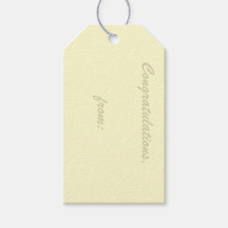 Étiquettes-cadeau Balise cadeau Félicitations couleur crème