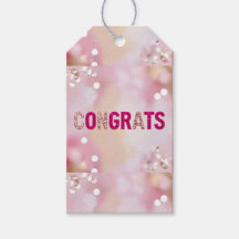 Balise cadeau "Félicitations" de Glam rose