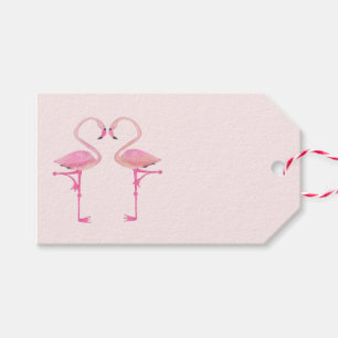 Étiquettes-cadeau Balise cadeau flamants roses