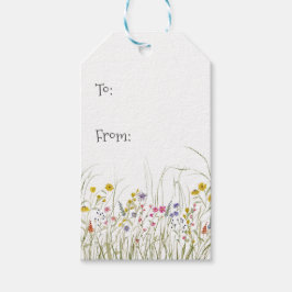 Étiquettes-cadeau Balise cadeau fleur sauvage