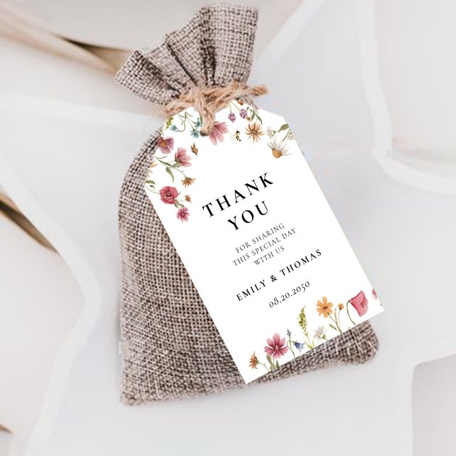 Étiquettes-cadeau Balise Cadeau fleur sauvage (Créateur téléchargé)