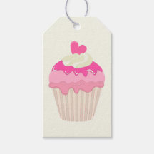 Balise cadeau générique Cupcake rose tout usage