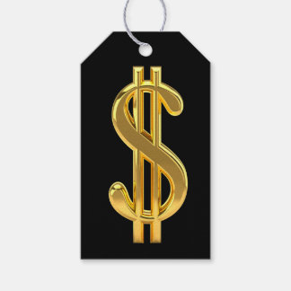 Étiquettes-cadeau Balise cadeau Golden Dollar