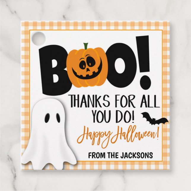 Étiquettes Cadeau Balise cadeau Halloween (Devant)