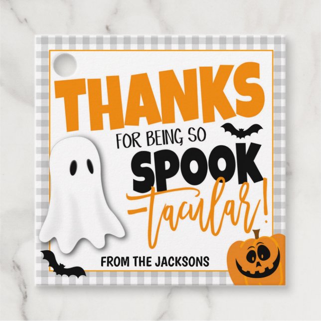 Étiquettes Cadeau Balise cadeau Halloween (Devant)