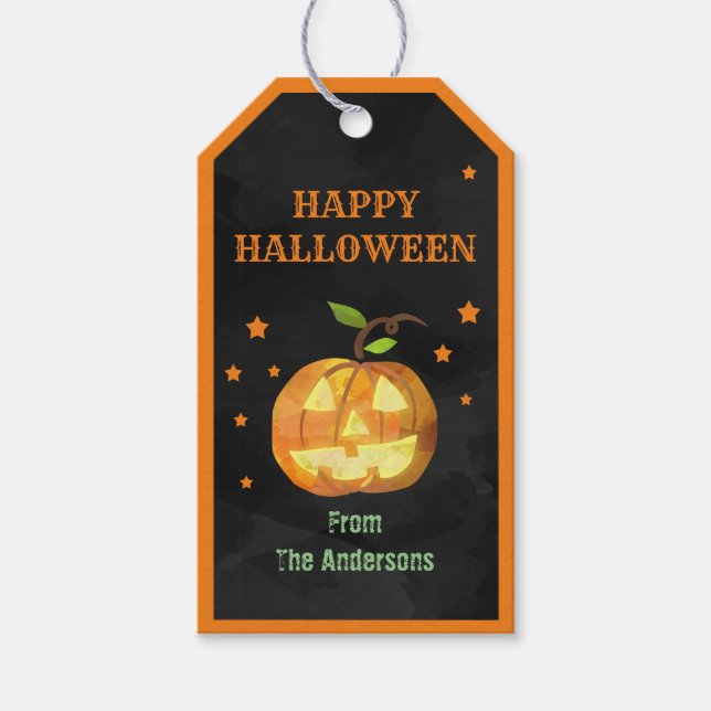 Étiquettes-cadeau Balise cadeau Halloween (Devant)