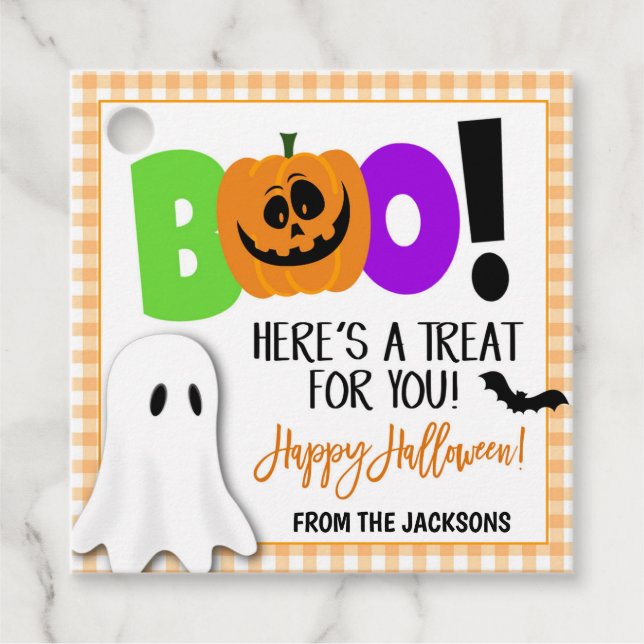 Étiquettes Cadeau Balise cadeau Halloween (Devant)