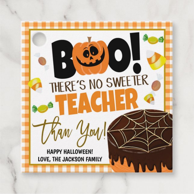 Étiquettes Cadeau Balise cadeau Halloween (Devant)